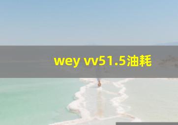 wey vv51.5油耗